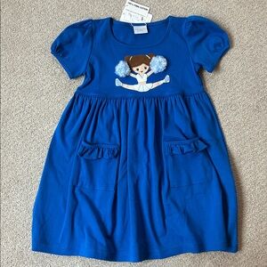 NWT Squiggles blue cheerleader popover dress